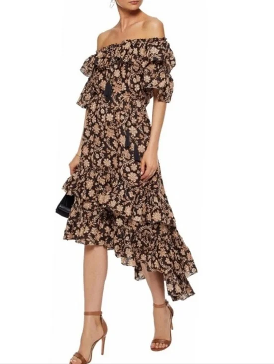 Zimmermann Floral Off-the-Shoulder Tulsi Dress - Picture 1 of 9